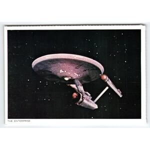1977 Star Trek USS Enterprise Chrome Postcard Vintage Sci-Fi Collectible